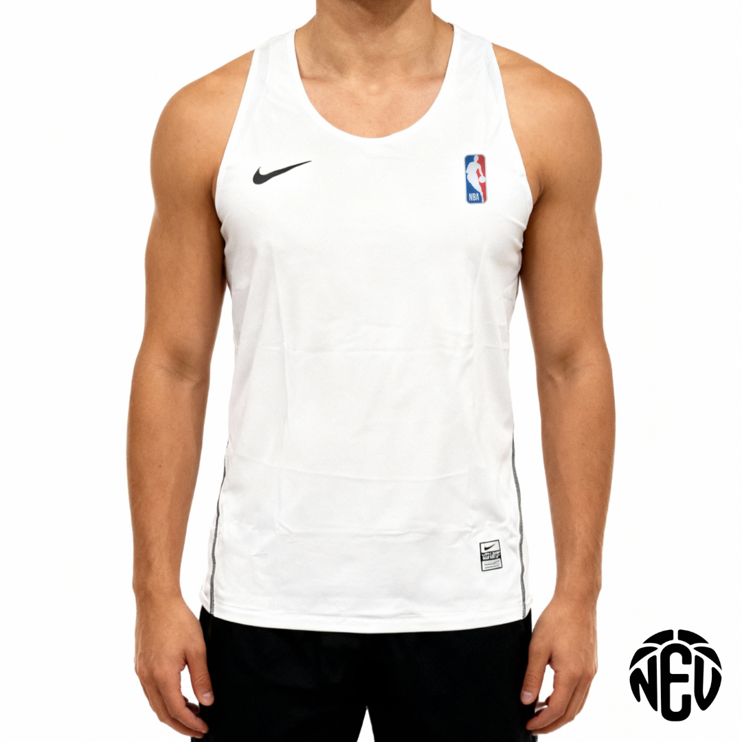 NBA Compression White Tank Top