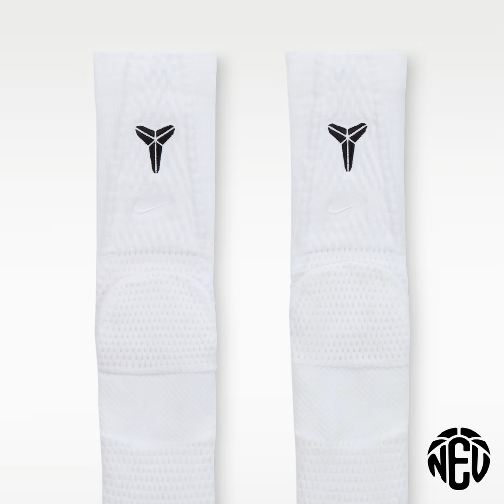 Kobe Cushioned Crew White Socks