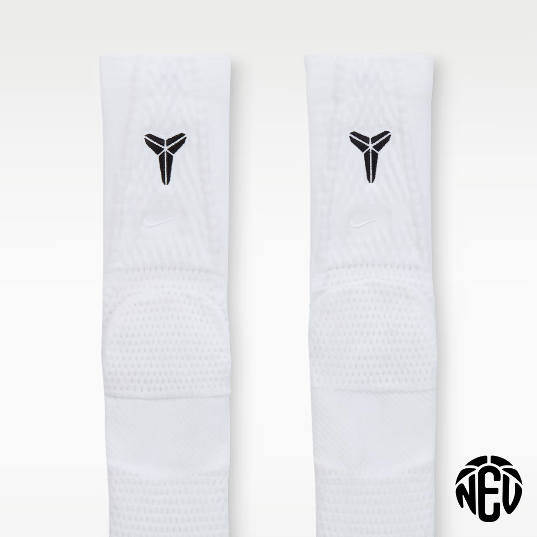 Kobe Cushioned Crew White Socks