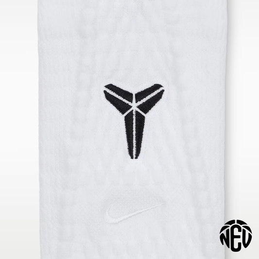 Kobe Cushioned Crew White Socks