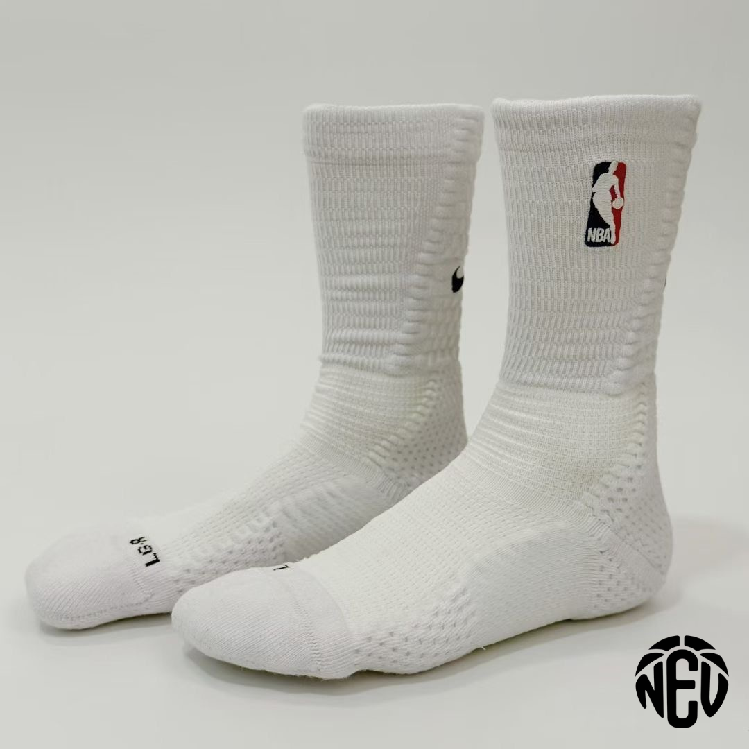 NBA Cushioned Crew White Socks
