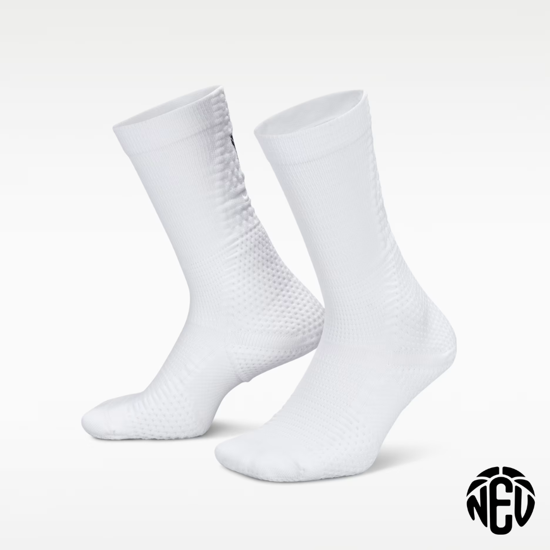 Kobe Cushioned Crew White Socks