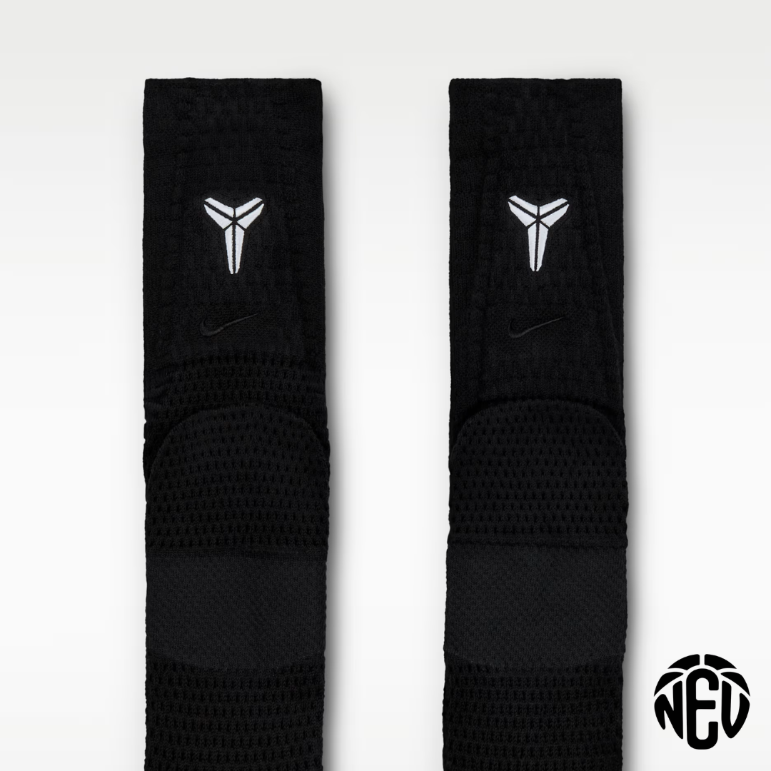 Kobe Cushioned Crew Black Socks