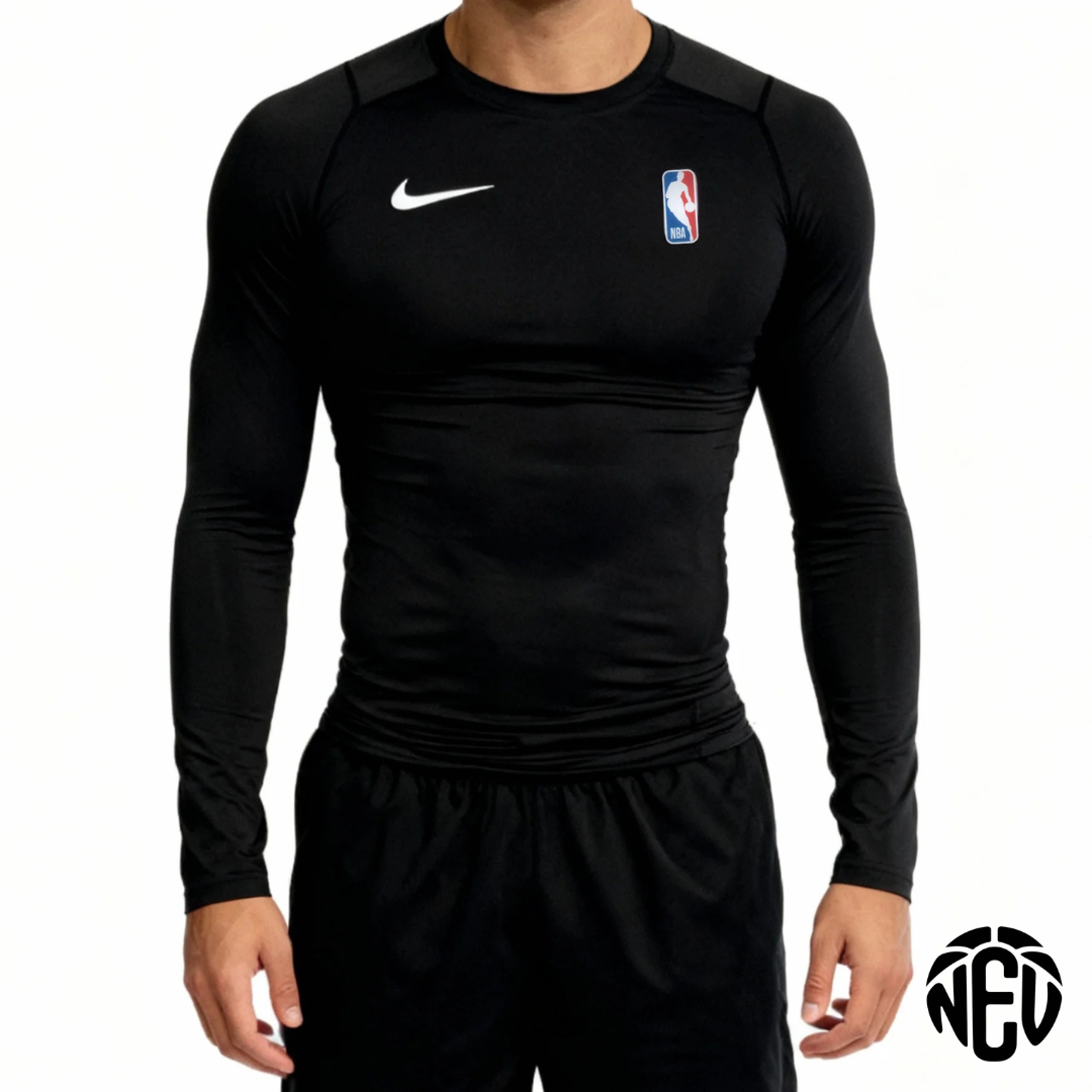 NBA Compression Black Long Sleeve