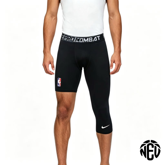 NBA Compression Black One Sleeve 3/4 Pants