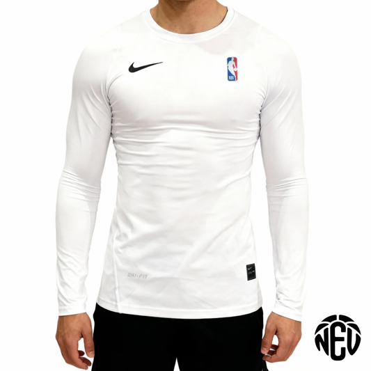 NBA Compression White Long Sleeve