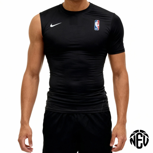 NBA Compression Black One Sleeve Shirt